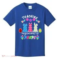 Teaching My Favorite Peeps Cute Easter Bunnies Kids T-Shirt thumb 0