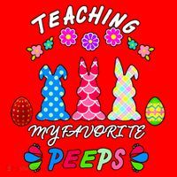 Teaching My Favorite Peeps Cute Easter Bunnies Santa Hat thumb 1