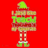Teaching's My Favorite Elf  Santa Hat thumb 1