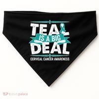 Teal Is A Big Deal Cervical Cancer Awareness USA-Made Doggie Bandana thumb 0