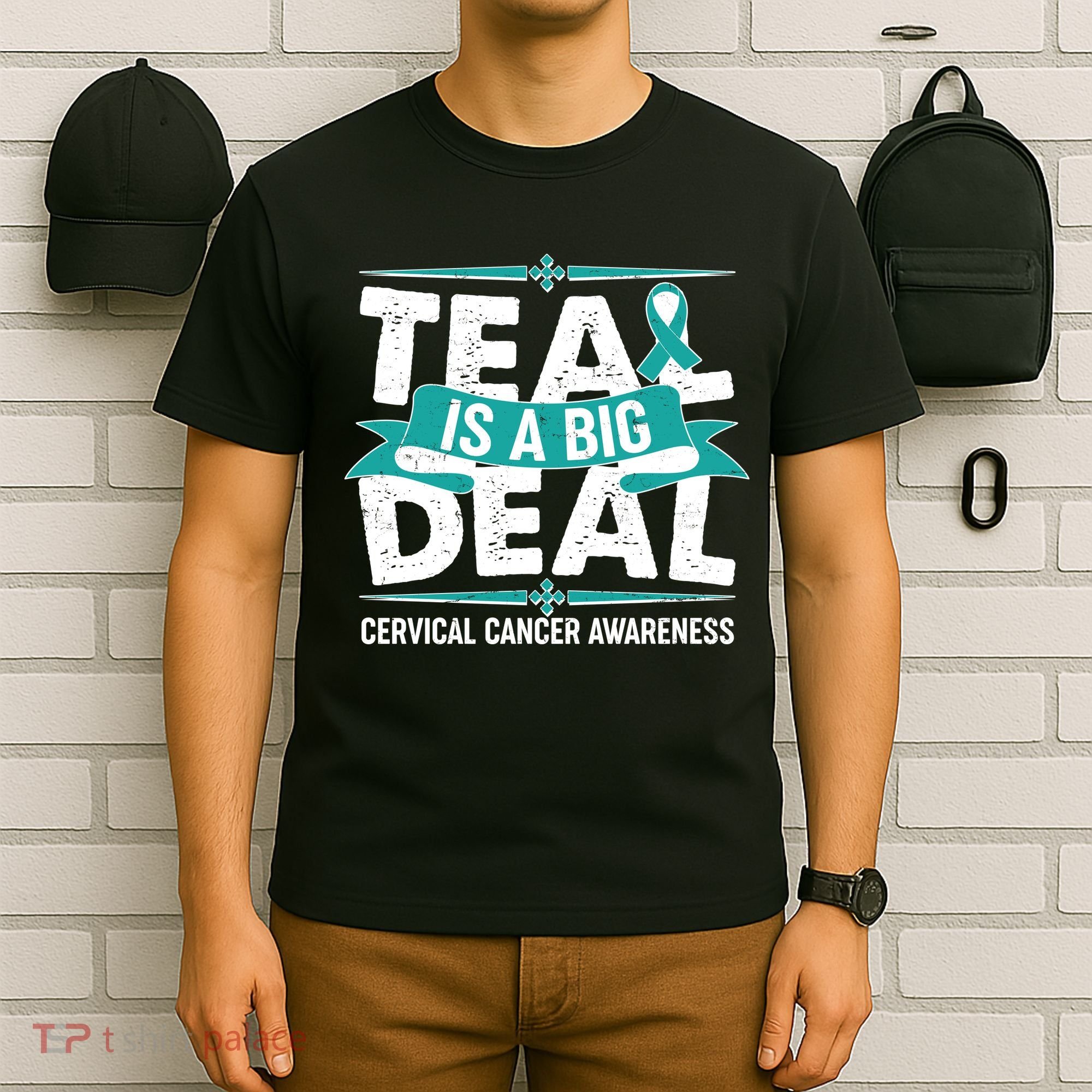 Teal Is A Big Deal Cervical Cancer Awareness T-Shirt