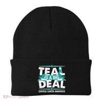 Teal Is A Big Deal Cervical Cancer Awareness Beanie thumb 0
