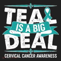 Teal Is A Big Deal Cervical Cancer Awareness Tumbler thumb 3