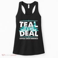 Teal Is A Big Deal Cervical Cancer Awareness Women's Tank Top thumb 0