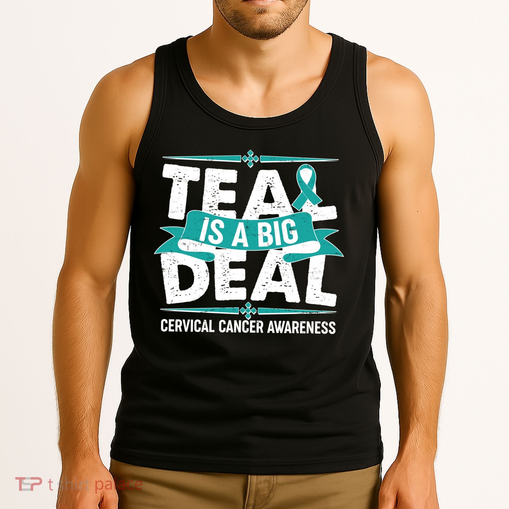 Teal Is A Big Deal Cervical Cancer Awareness Tank Top