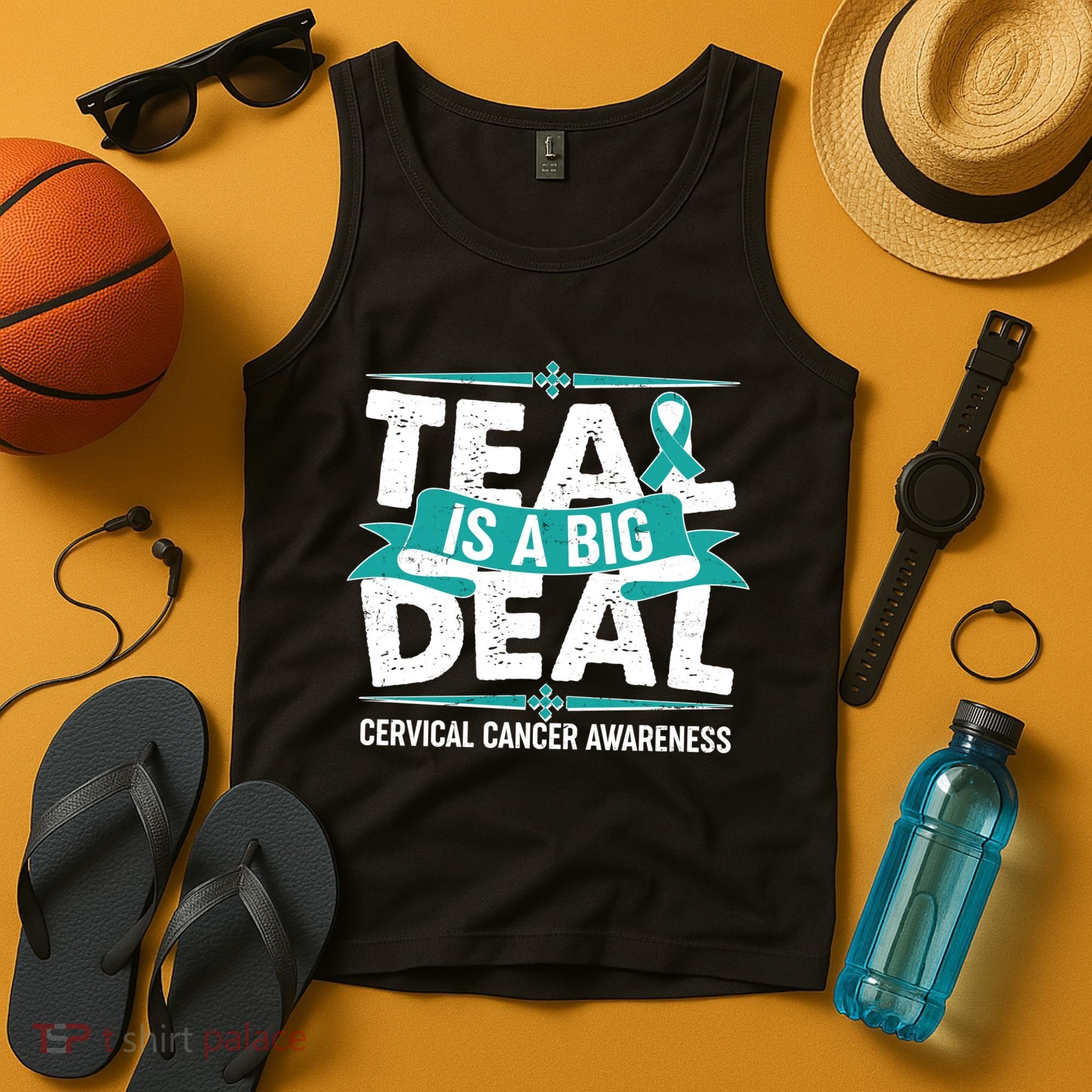 Teal Is A Big Deal Cervical Cancer Awareness Tank Top