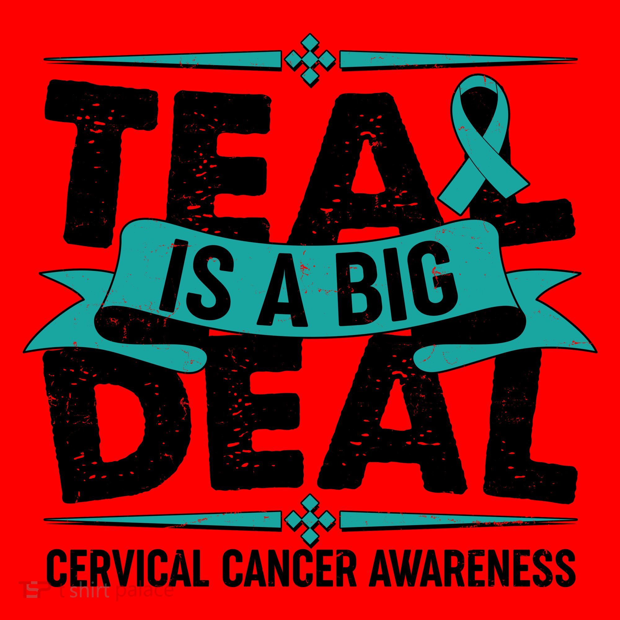 Teal Is A Big Deal Cervical Cancer Awareness Santa Hat