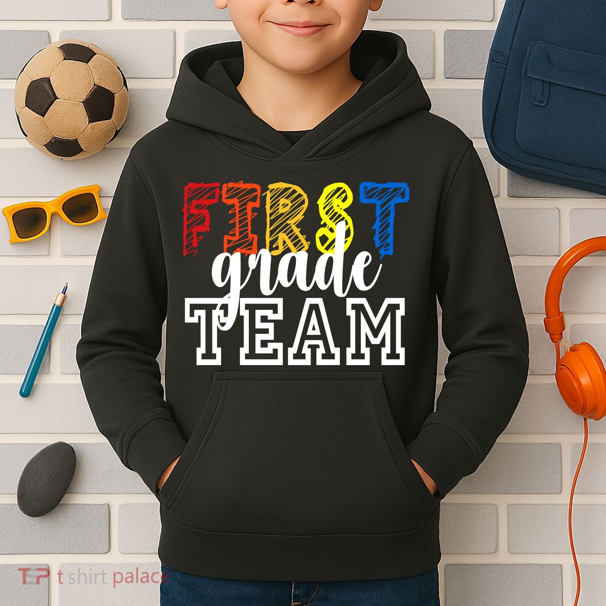Team 1st First Grade Kids Hoodie