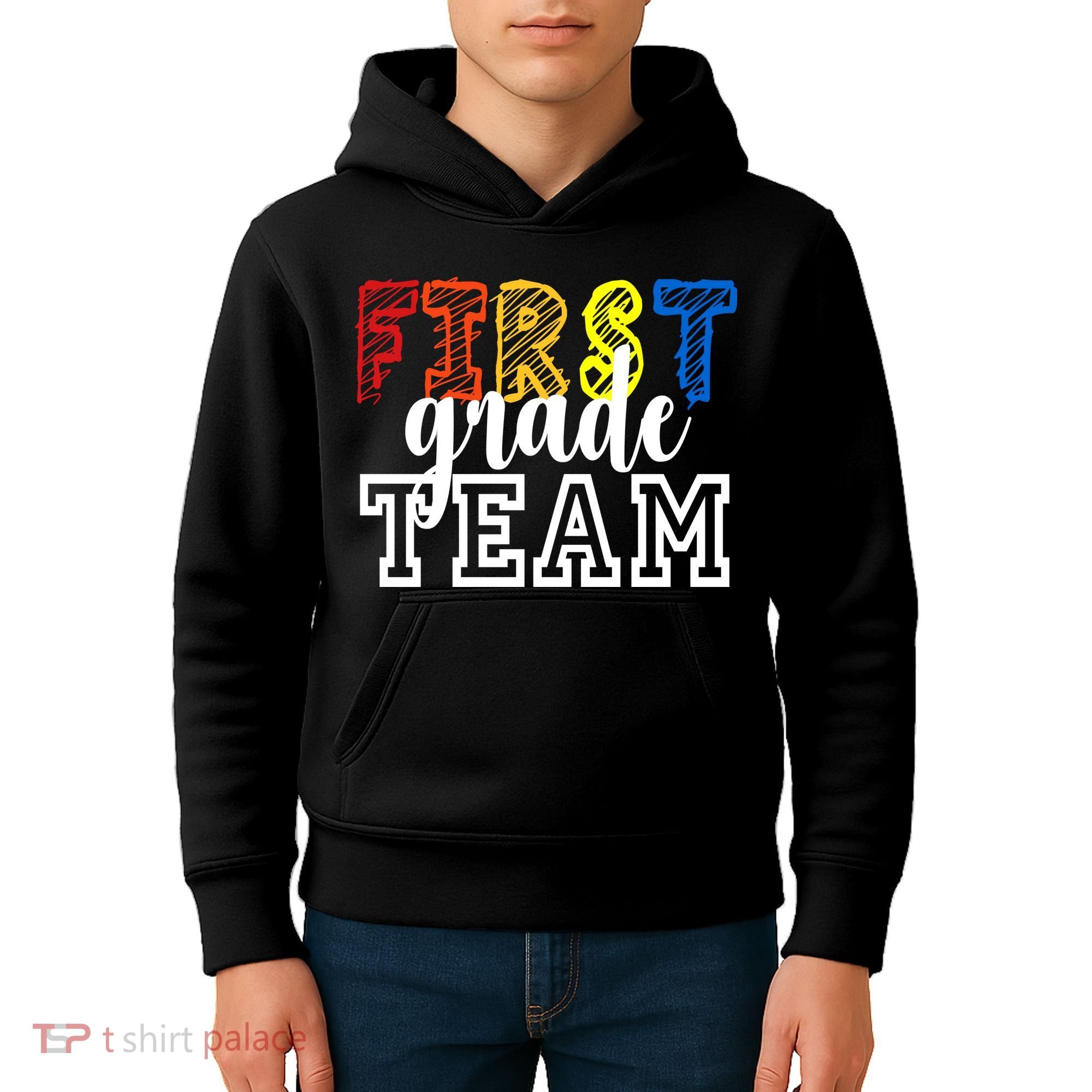 Team 1st First Grade Kids Hoodie