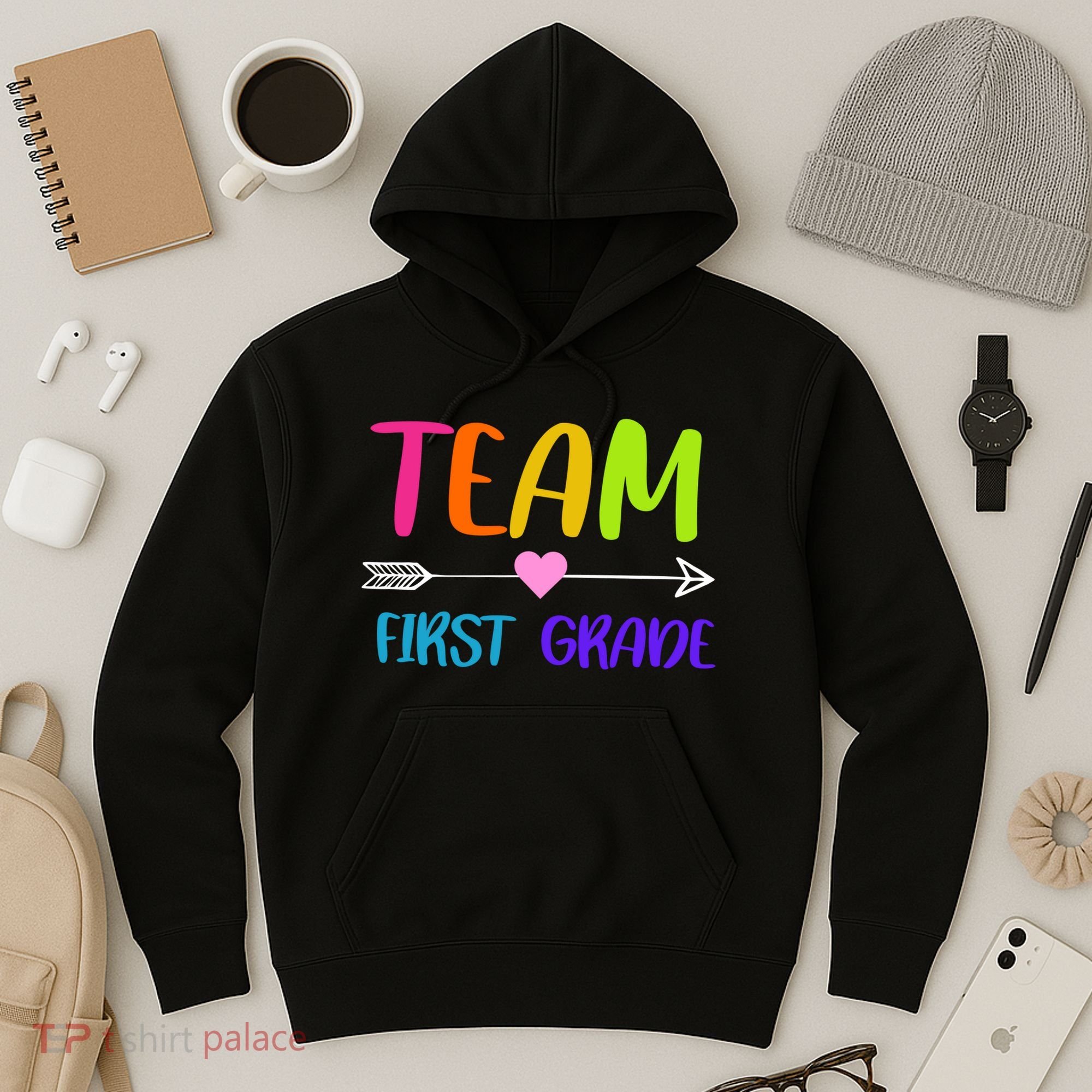 Team 1st Grade Arrow Heart Hoodie