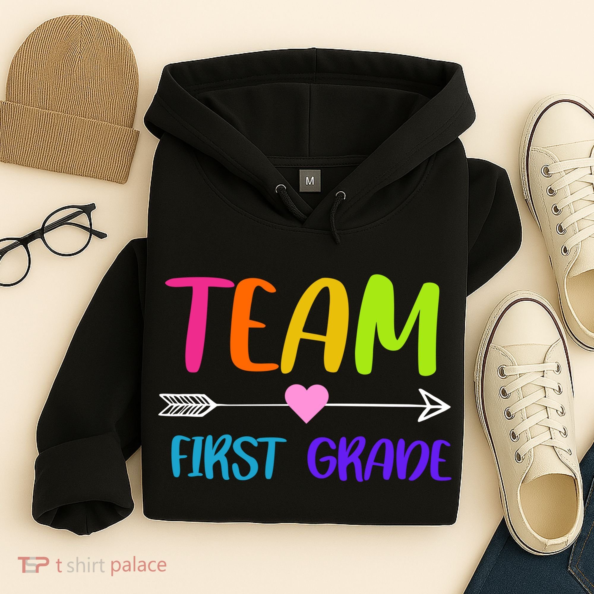 Team 1st Grade Arrow Heart Hoodie