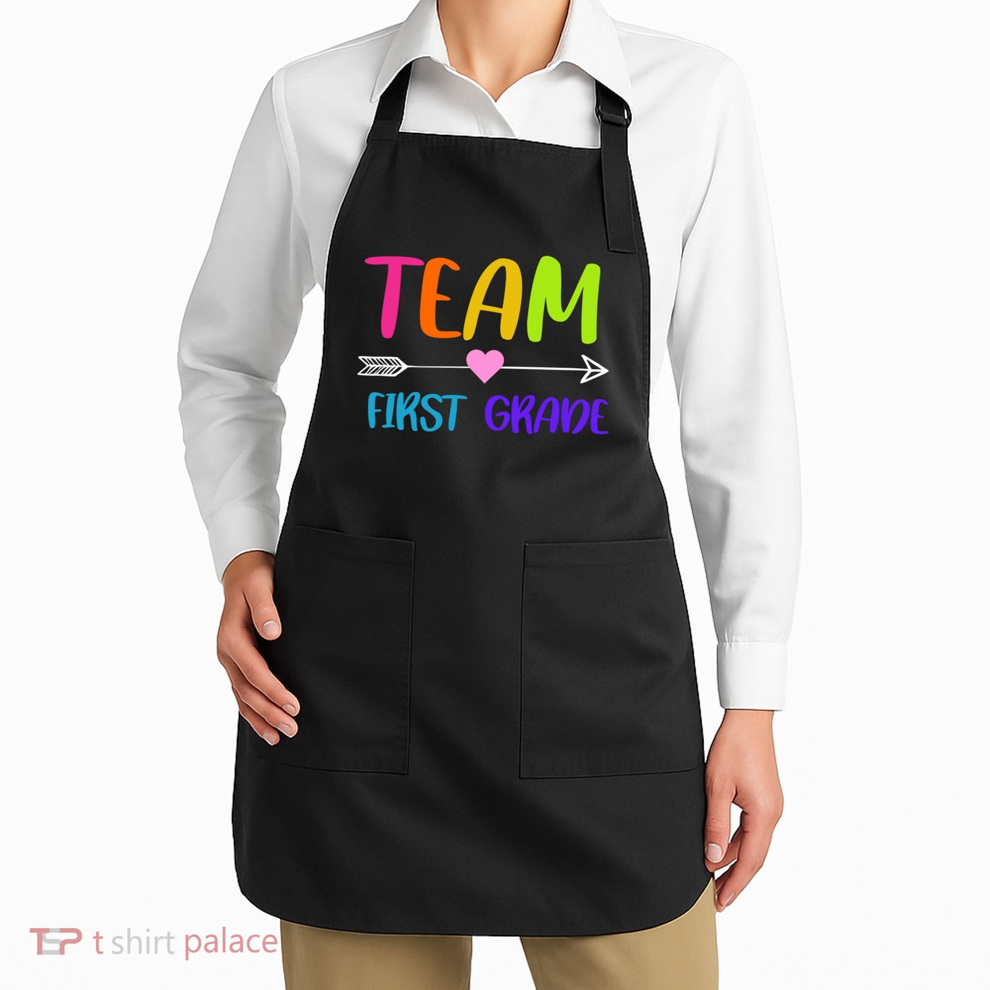 Team 1st Grade Arrow Heart Apron