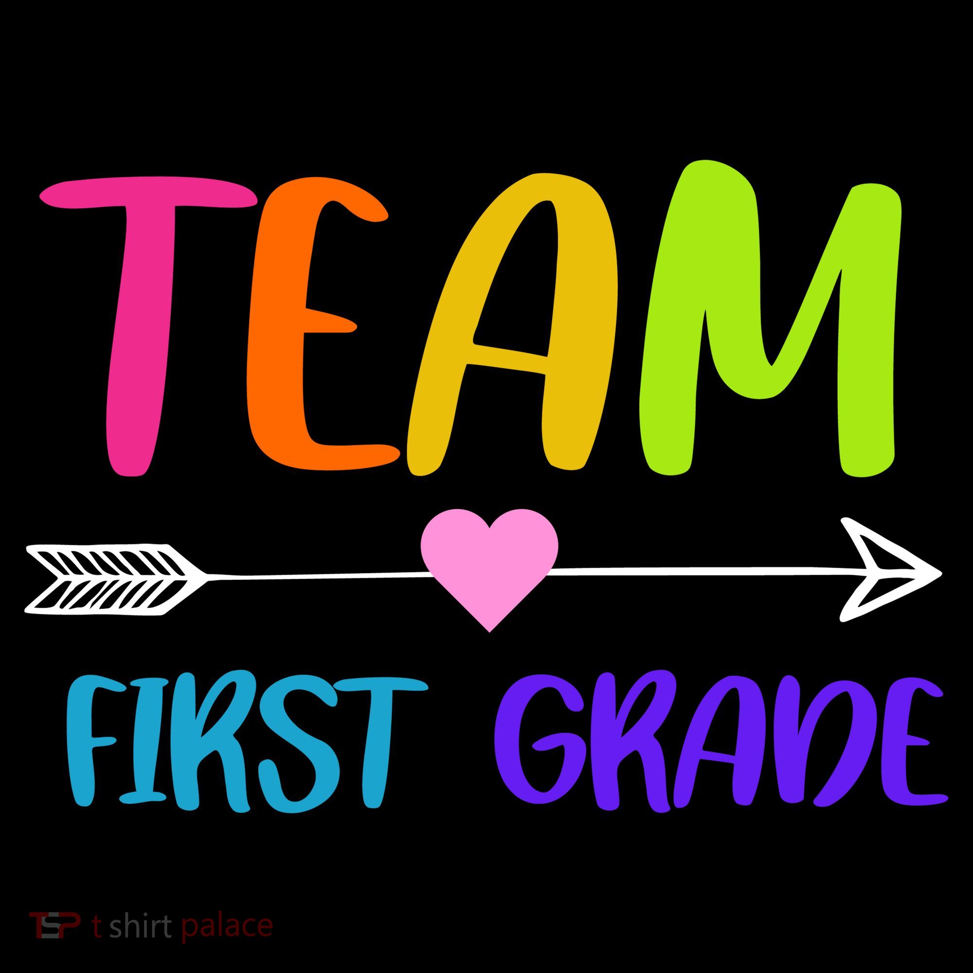 Team 1st Grade Arrow Heart T-Shirt