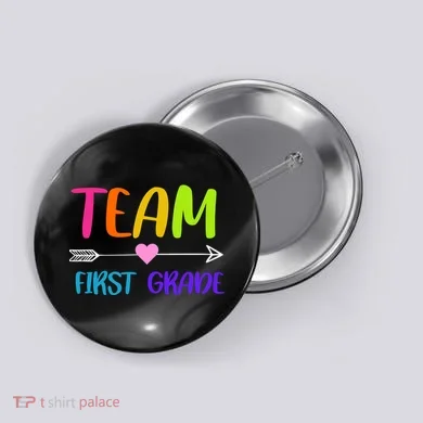 Team 1st Grade Arrow Heart Button