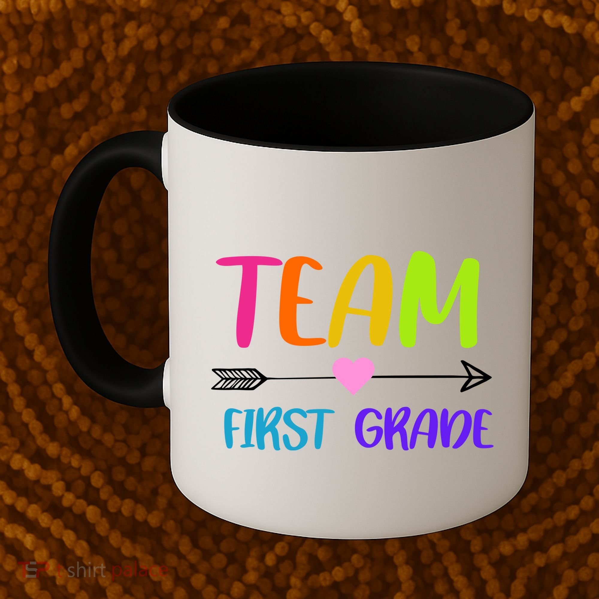Team 1st Grade Arrow Heart Coffee Mug