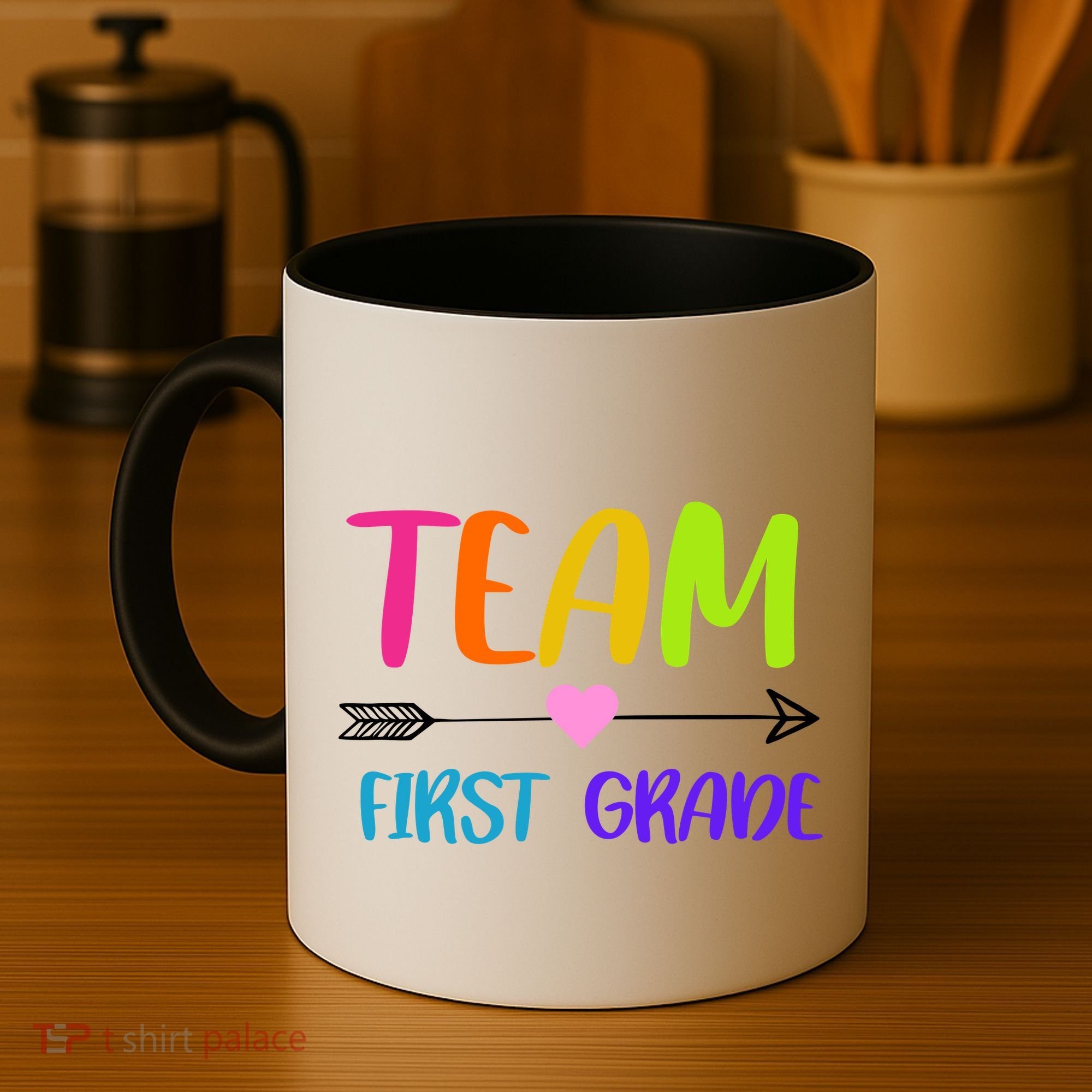 Team 1st Grade Arrow Heart Coffee Mug