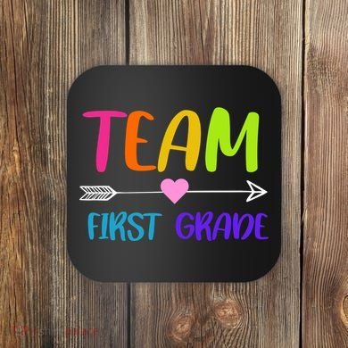 Team 1st Grade Arrow Heart Coaster