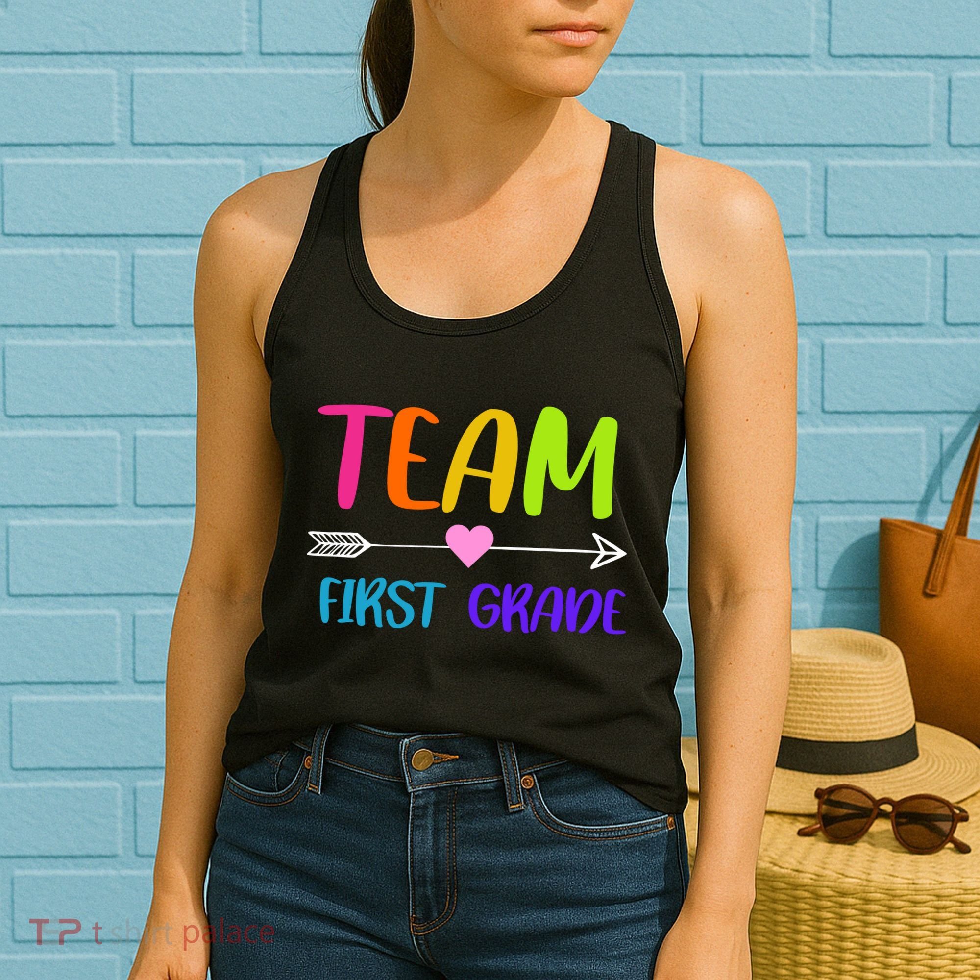 Team 1st Grade Arrow Heart Women's Tank Top