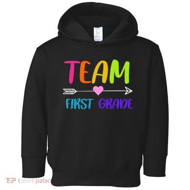 Team 1st Grade Arrow Heart Toddler Hoodie