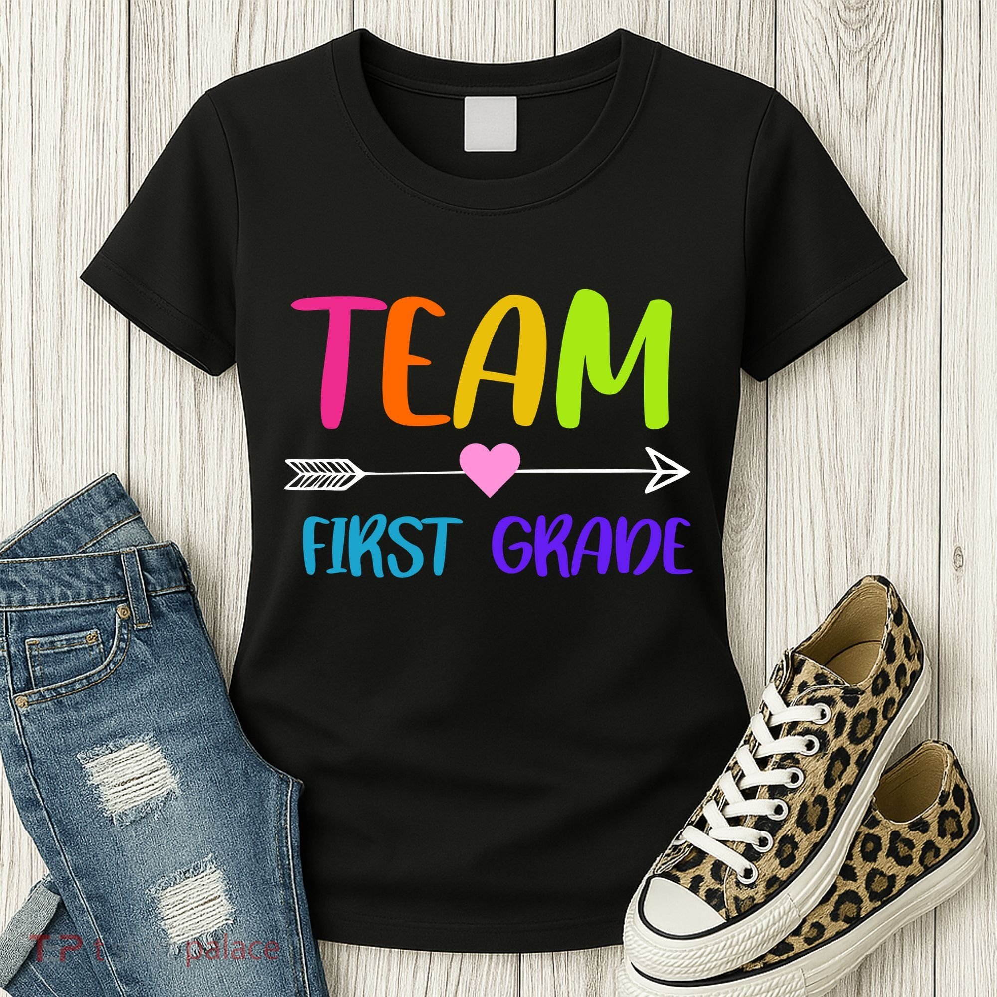 Team 1st Grade Arrow Heart Women's T-Shirt