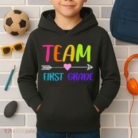 Team 1st Grade Arrow Heart Kids Hoodie thumb 2