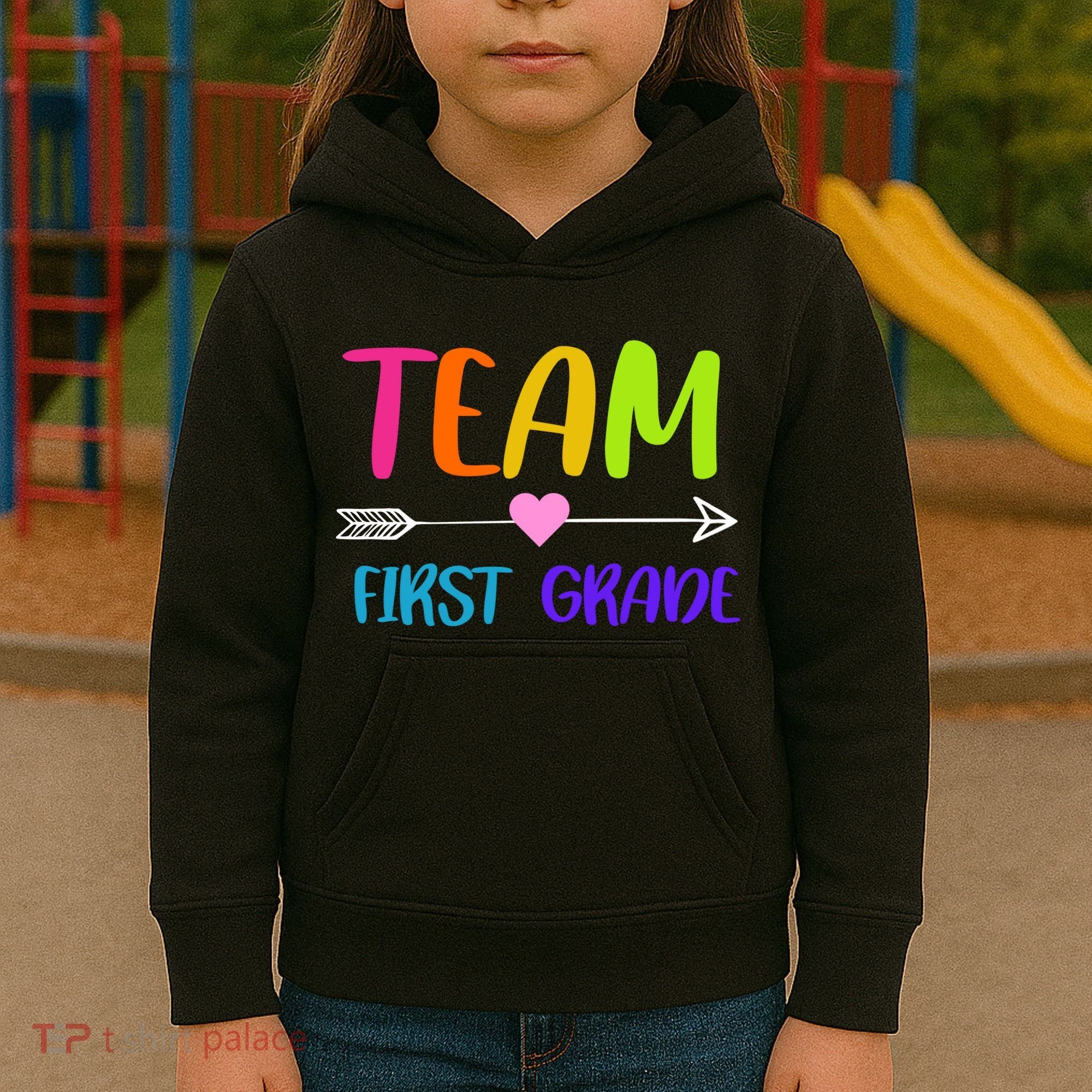 Team 1st Grade Arrow Heart Kids Hoodie