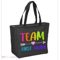 Team 1st Grade Arrow Heart Tote Bag thumb 2