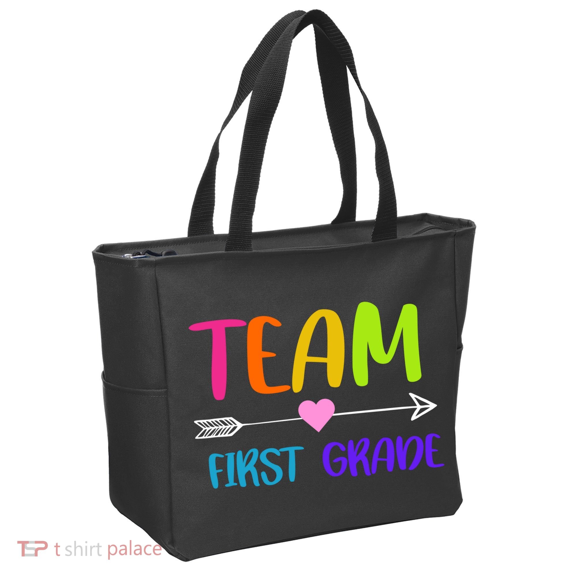 Team 1st Grade Arrow Heart Tote Bag