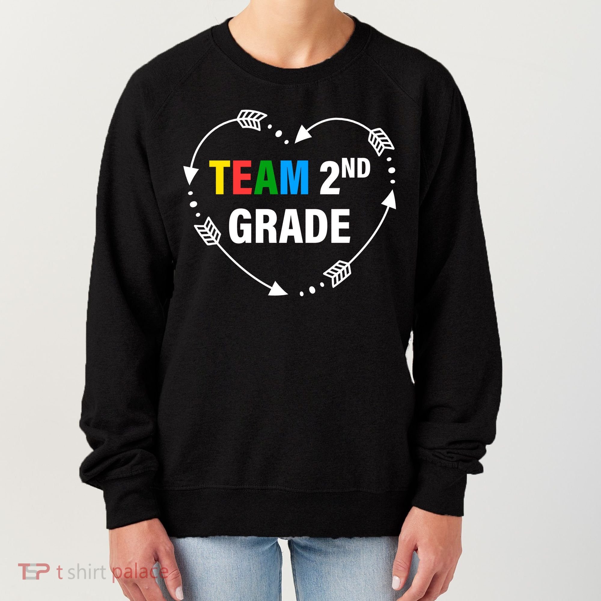Team 2nd Grade Arrow Heart Women's Sweatshirt