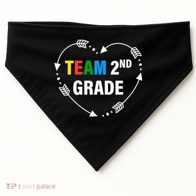 Team 2nd Grade Arrow Heart USA-Made Doggie Bandana