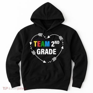Team 2nd Grade Arrow Heart Hoodie