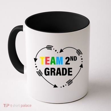 Team 2nd Grade Arrow Heart Coffee Mug