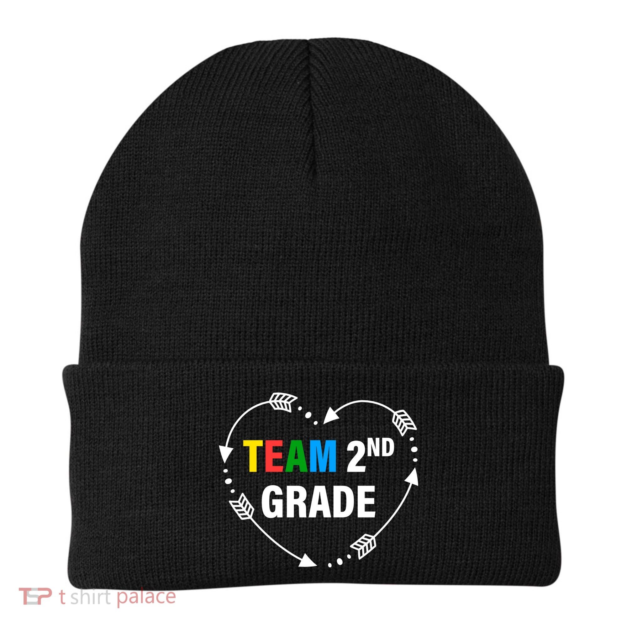Team 2nd Grade Arrow Heart Beanie