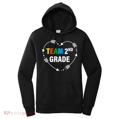 Team 2nd Grade Arrow Heart Women's Hoodie