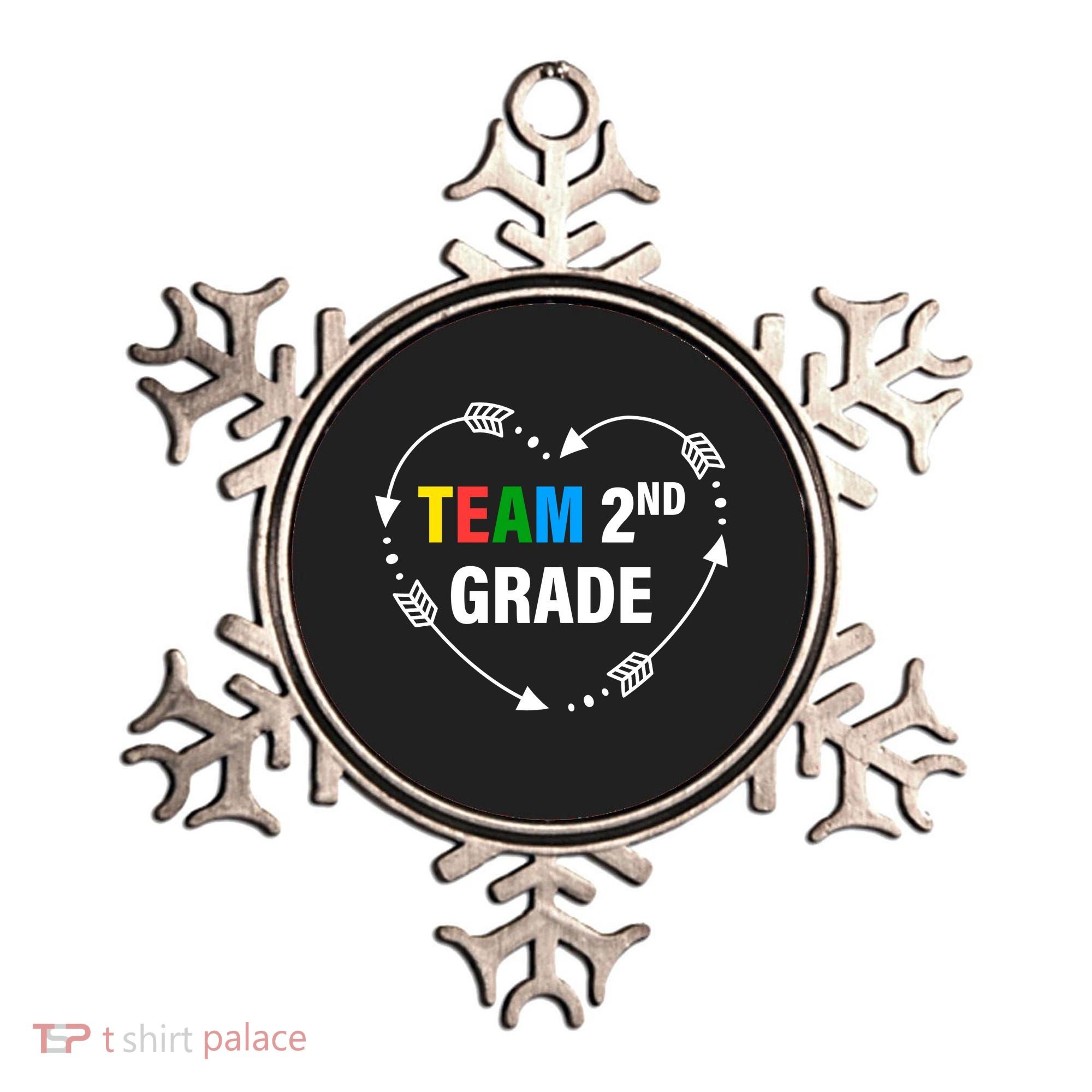 Team 2nd Grade Arrow Heart Ornament
