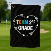 Team 2nd Grade Arrow Heart Golf Towel thumb 1