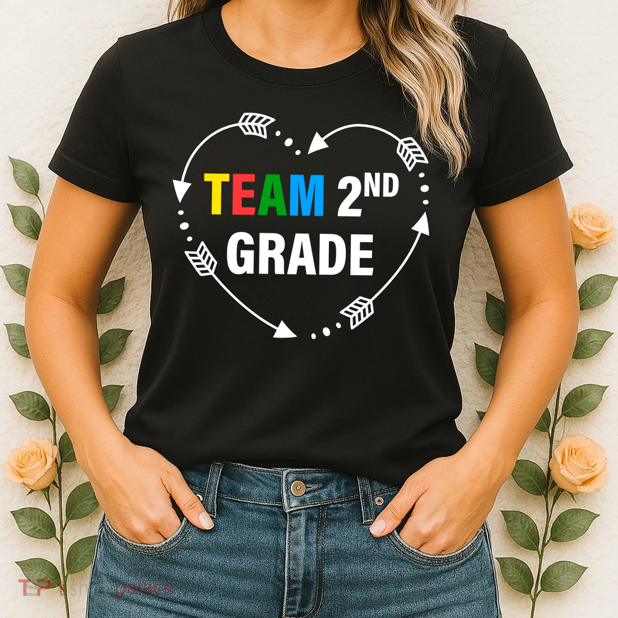 Team 2nd Grade Arrow Heart Women's T-Shirt