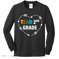 Team 2nd Grade Arrow Heart Kids Long Sleeve Shirt thumb 0