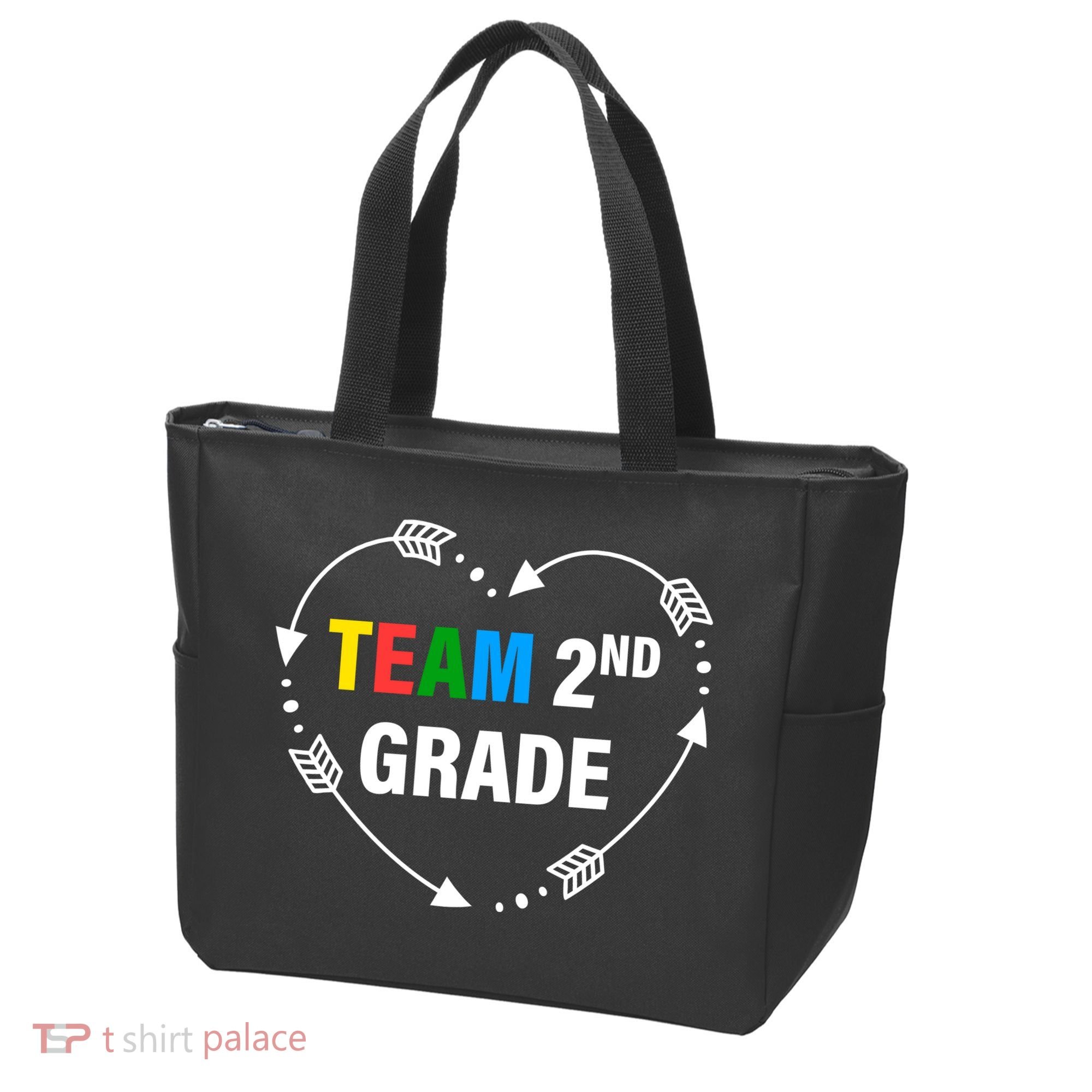 Team 2nd Grade Arrow Heart Tote Bag