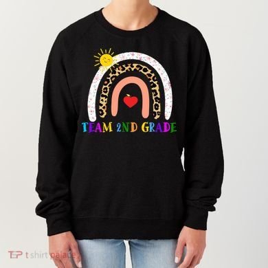 Team 2nd Grade Cute Rainbow Teachers Students Women's Sweatshirt
