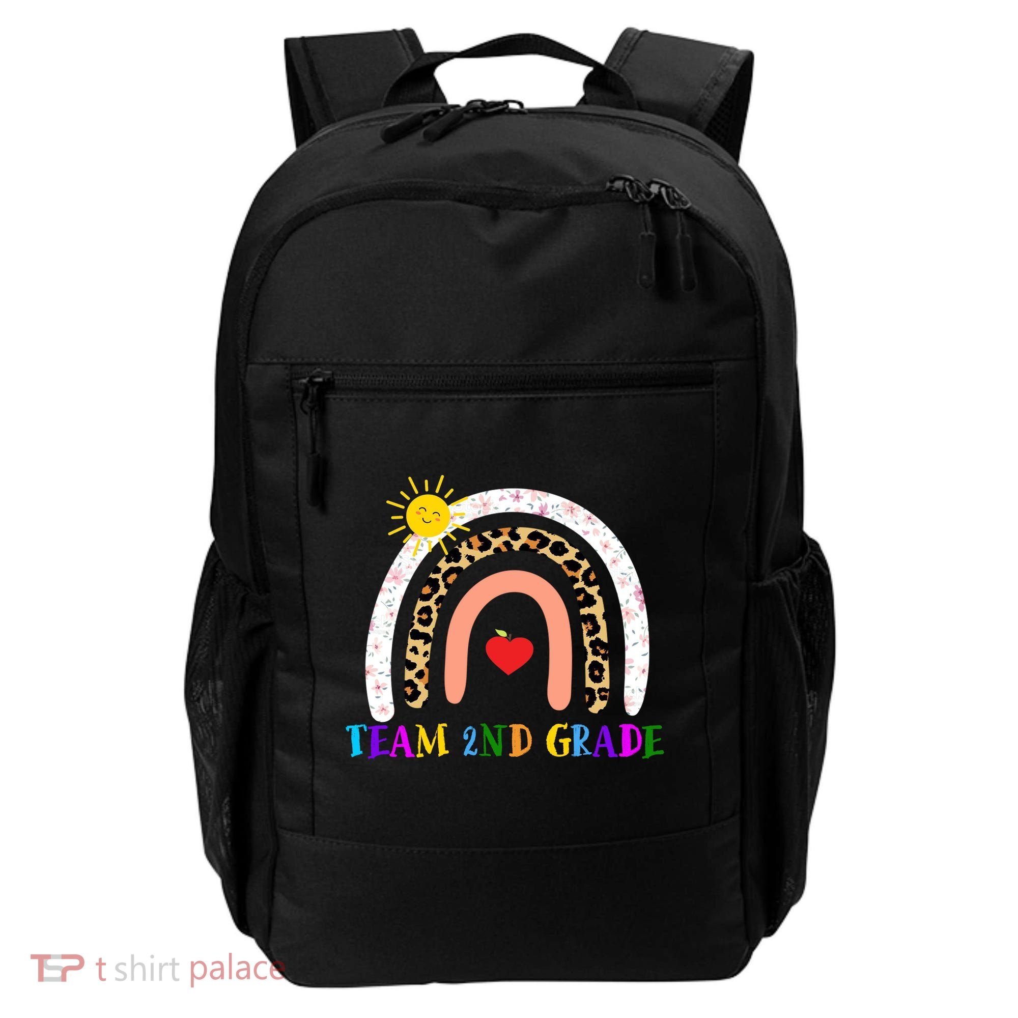 Team 2nd Grade Cute Rainbow Teachers Students Backpack