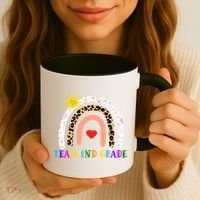 Team 2nd Grade Cute Rainbow Teachers Students Coffee Mug thumb 3