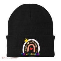 Team 2nd Grade Cute Rainbow Teachers Students Beanie thumb 0