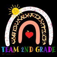 Team 2nd Grade Cute Rainbow Teachers Students Ornament thumb 1