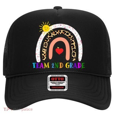 Team 2nd Grade Cute Rainbow Teachers Students Hat
