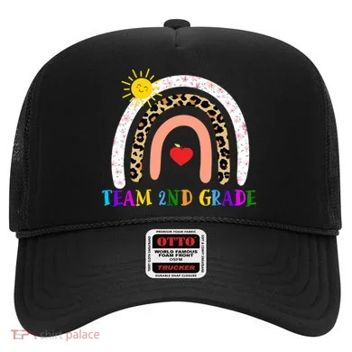 Team 2nd Grade Cute Rainbow Teachers Students Hat