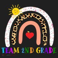 Team 2nd Grade Cute Rainbow Teachers Students Hat thumb 2