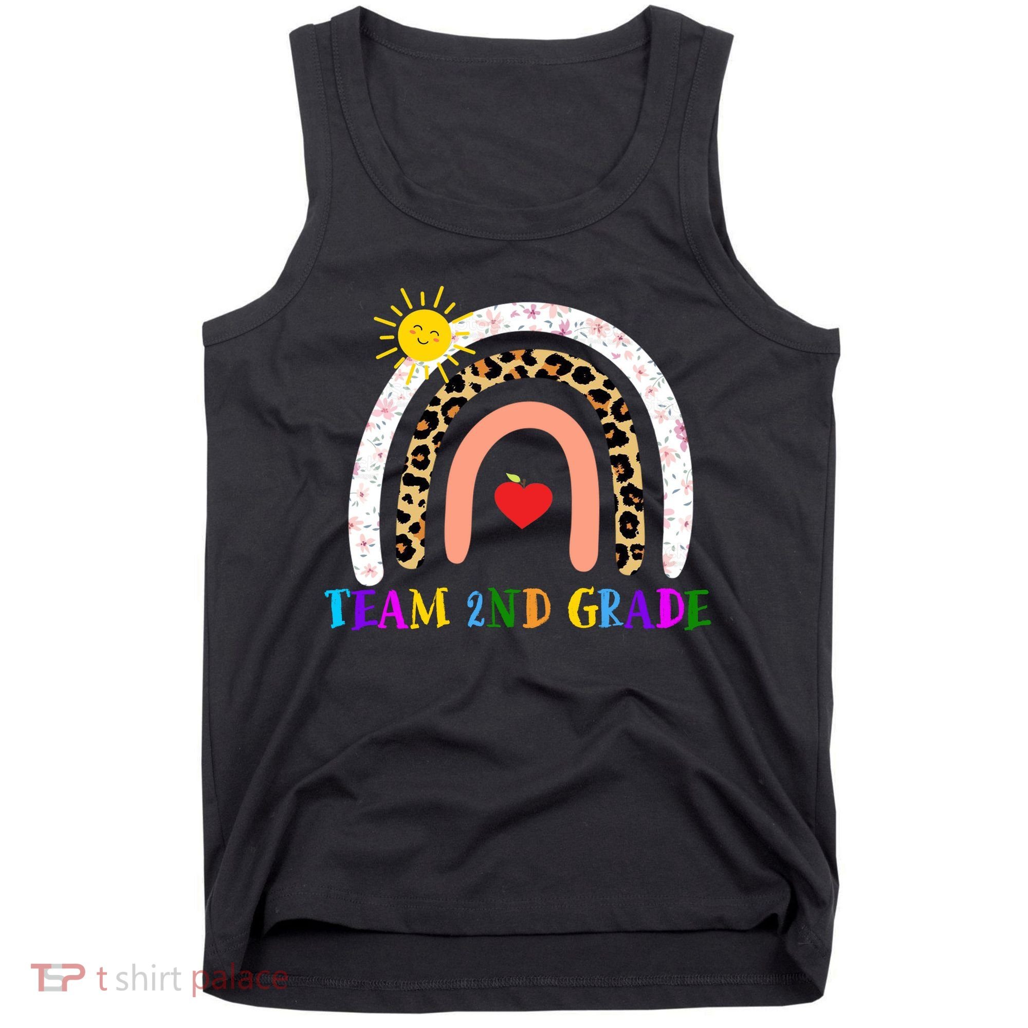 Team 2nd Grade Cute Rainbow Teachers Students Tank Top