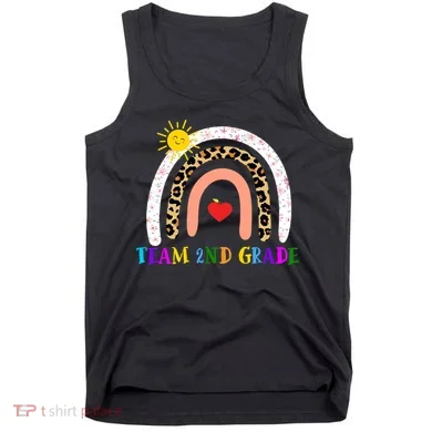 Team 2nd Grade Cute Rainbow Teachers Students Tank Top