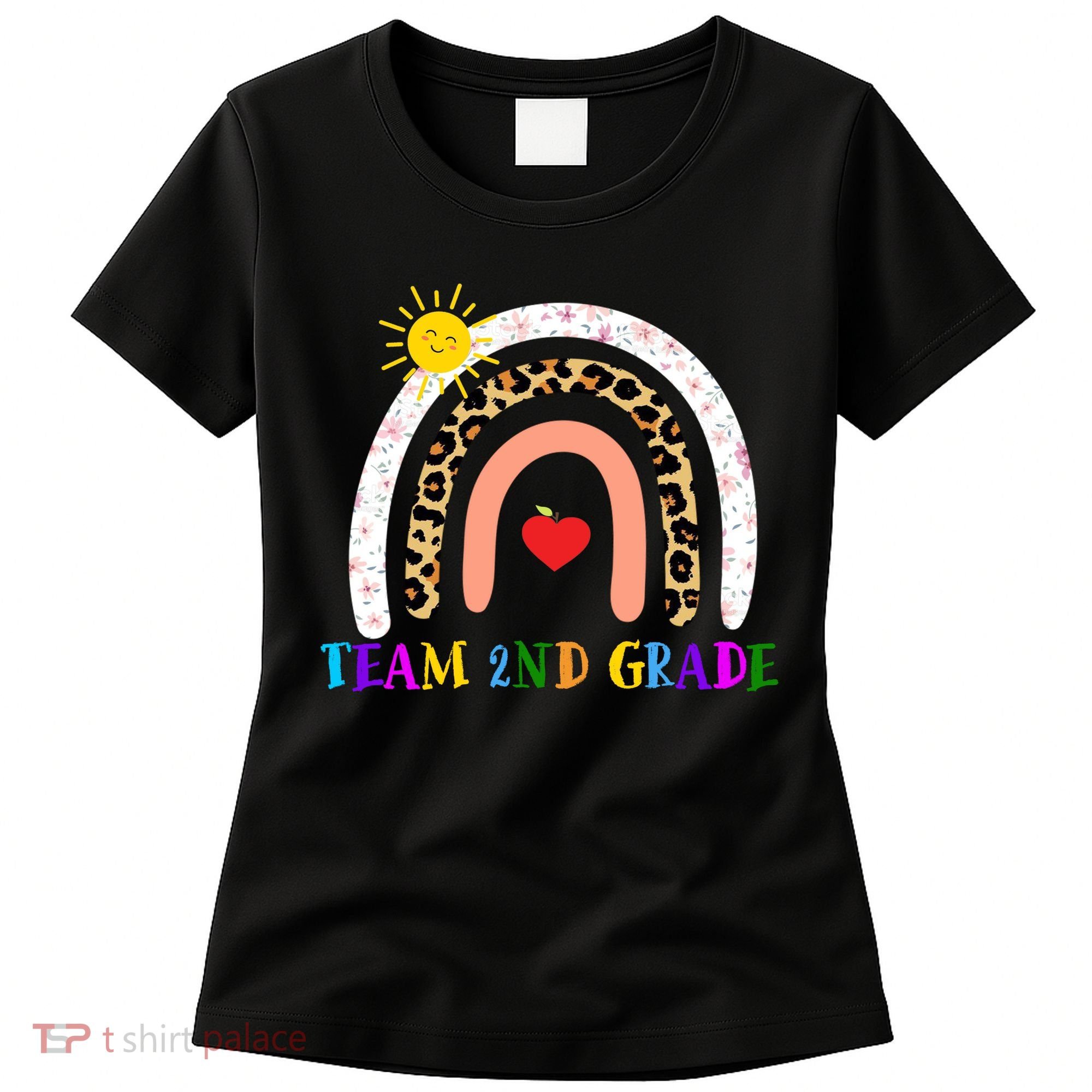 Team 2nd Grade Cute Rainbow Teachers Students Women's T-Shirt